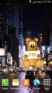 Bear Clock Widget Cute