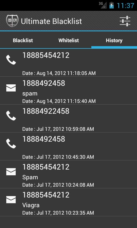 Call Blocker PRO Screen 3