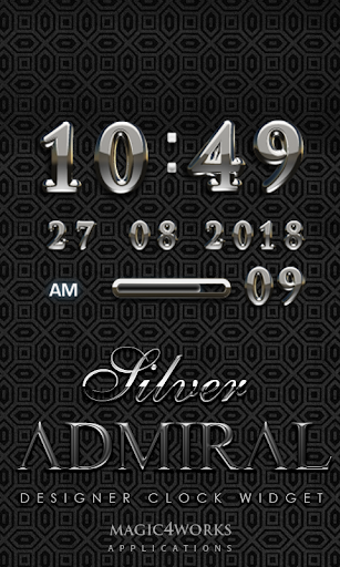 Silver Admiral Digital Clock