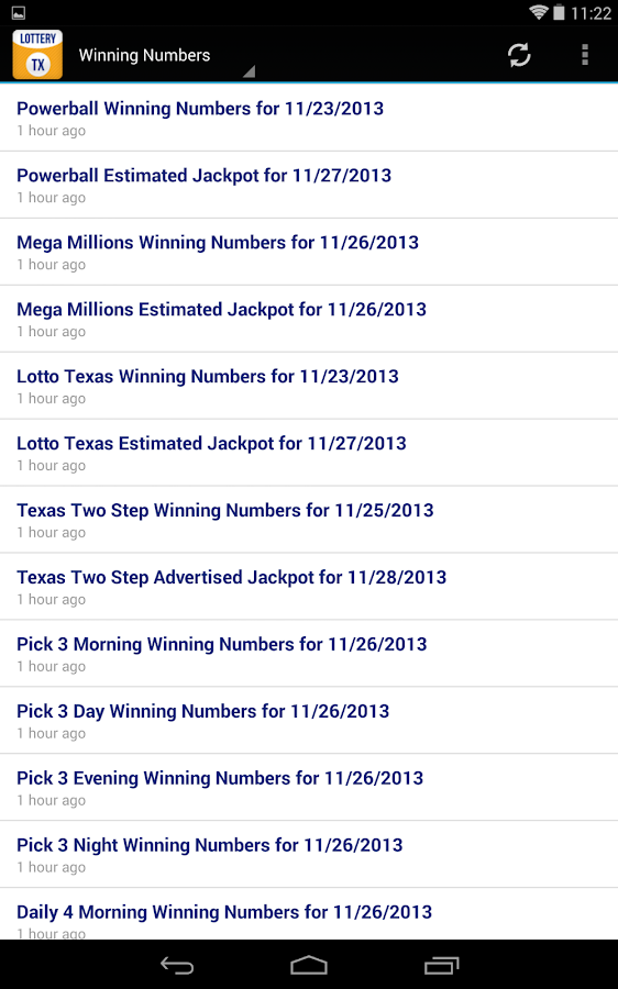 Lottery Results: Texas - Android Apps on Google Play