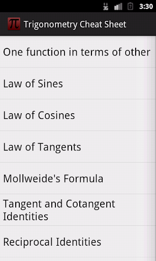 Trigonometry Cheat Sheet Free