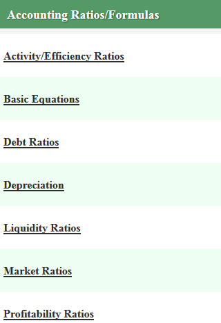 Accounting Ratios Calculators