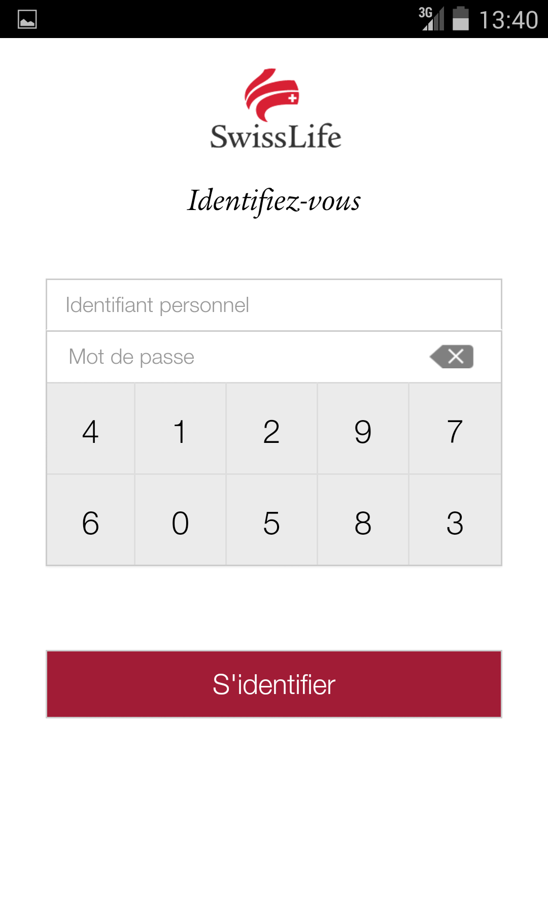 Android application My Swiss Life screenshort