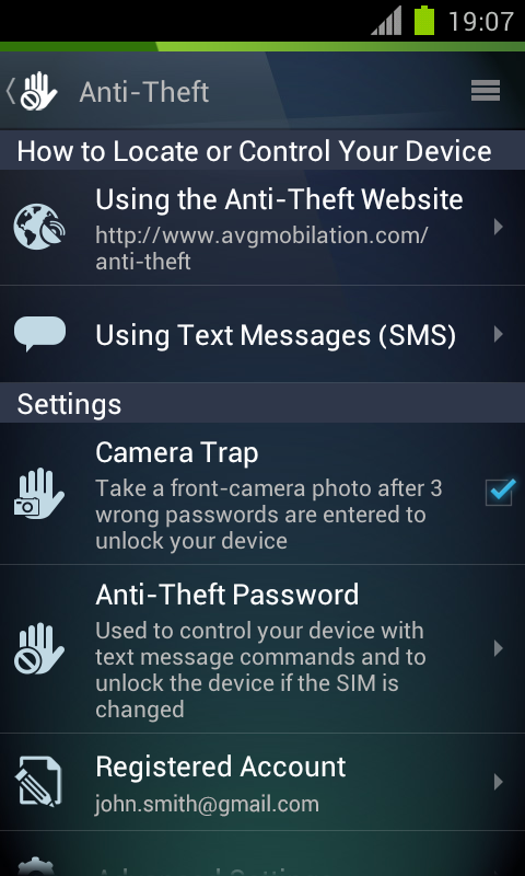 Mobile AntiVirus Security PRO - screenshot