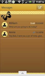 Lastest GO SMS - Polkadot Butterfly 3 APK for Android