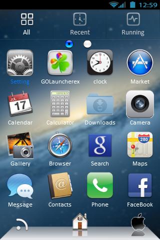 Go Launcher EX Mac OS X Screen 2