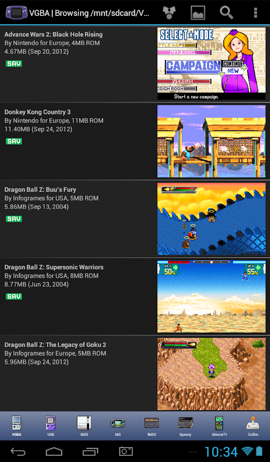 VGBA - GameBoy (GBA) Emulator - screenshot