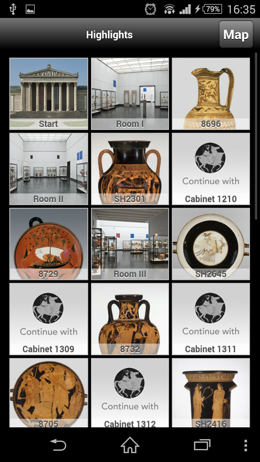 Antiquities Munich Mediaguide Screen 2