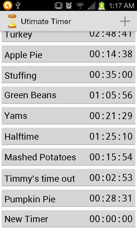 Android application Ultimate Timer Pro screenshort