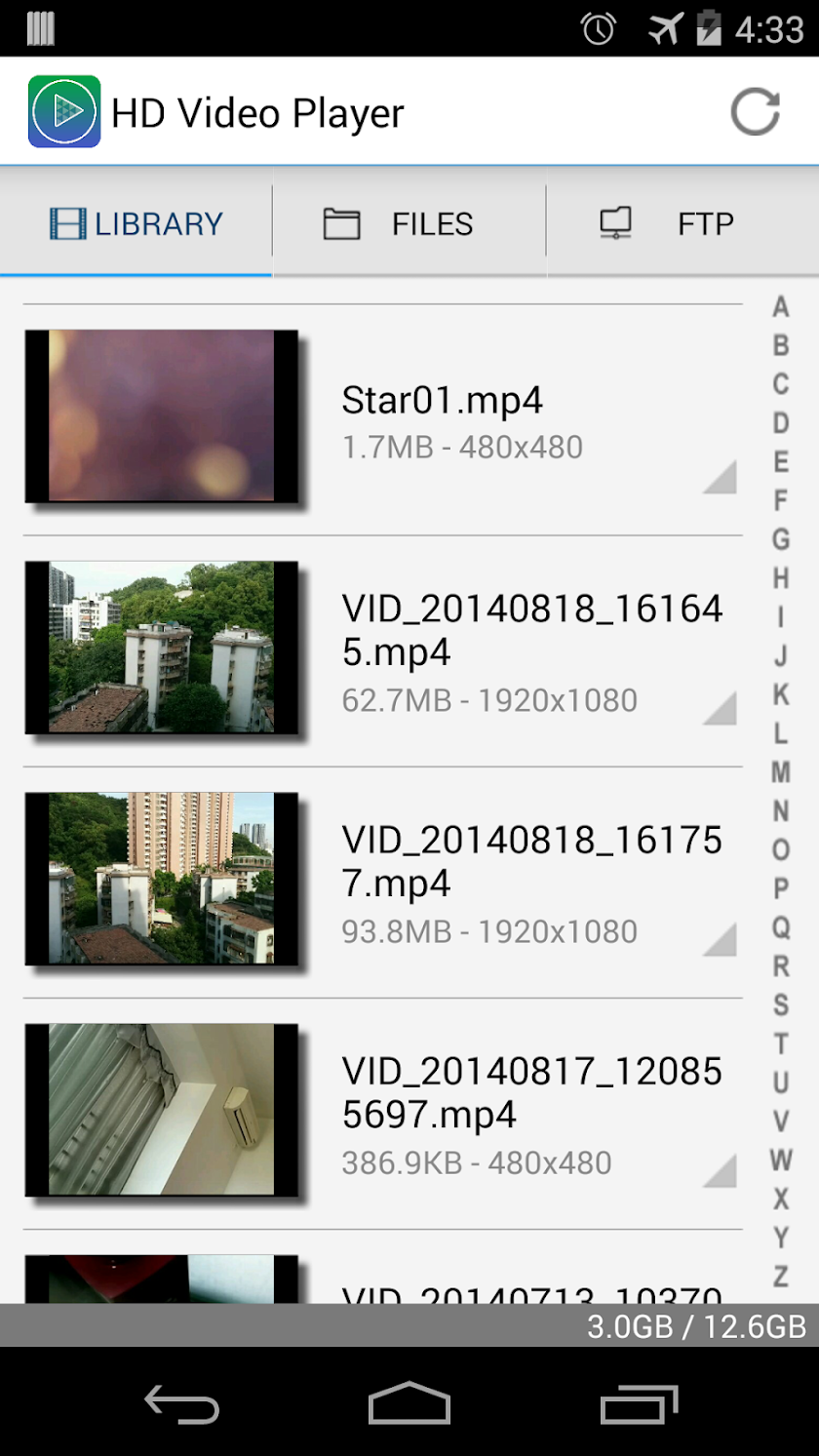 HD Video Player Pro Screen 3