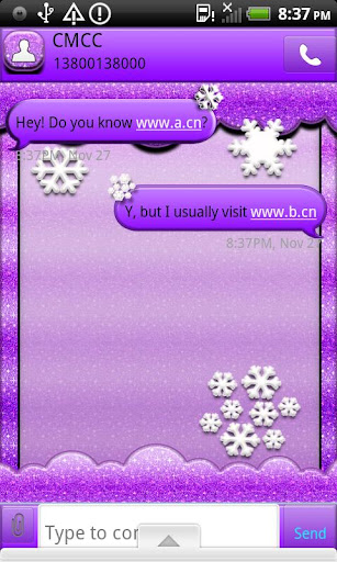 【免費個人化App】GO SMS THEME/GlitterSnowFlak-APP點子