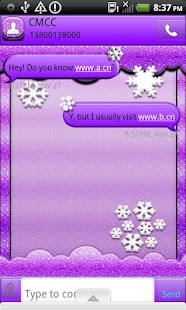 Download GO SMS THEME/GlitterSnowFlak APK