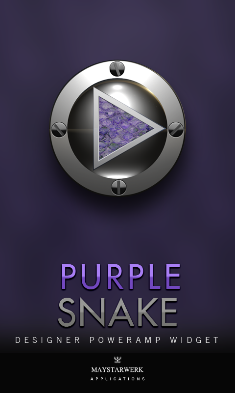 Poweramp Widget Purple Snake Screen 1