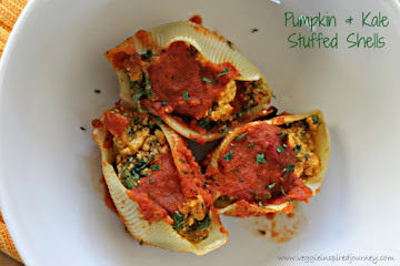 Pumpkin and Kale Vegan Stuffed Shells
