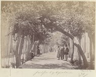 Mannen op een laan bij Isfahan