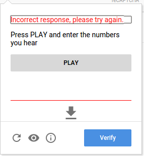 reCAPTCHA Help