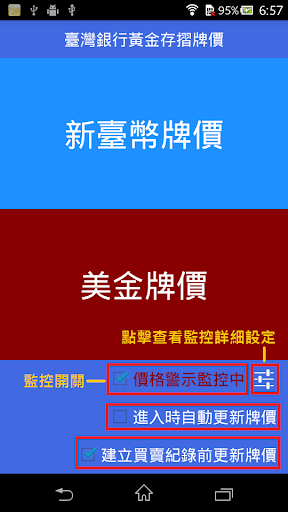 台灣黃金價格 存摺牌價 -價格警示