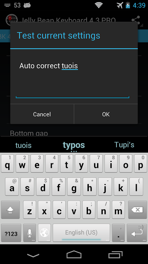 Android application Jelly Bean Keyboard 4.3 PRO screenshort