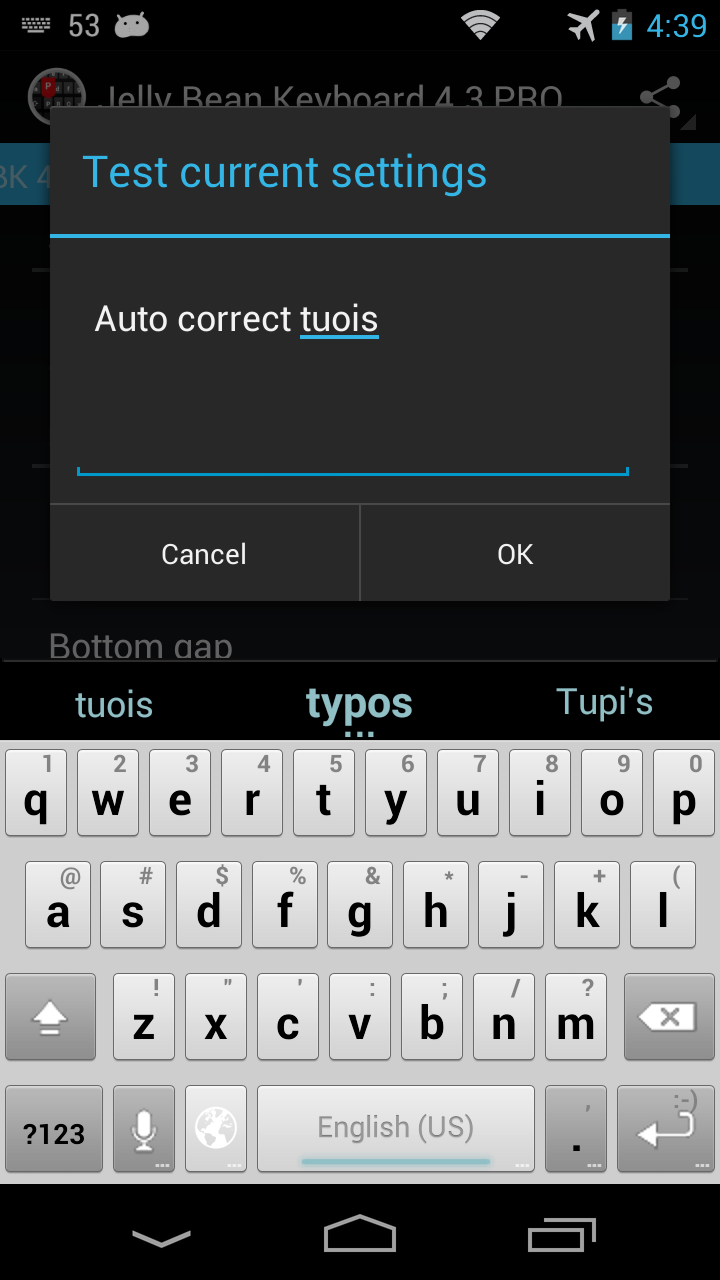 Jelly Bean Keyboard 4.3 PRO Screen 1