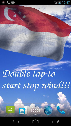 3D Singapore Flag LWP