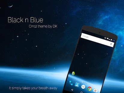 Free Black n Blue CM12 theme APK for Android