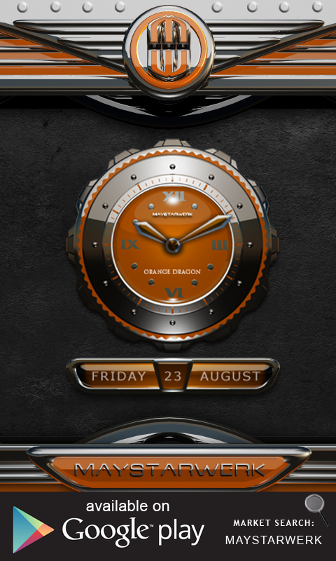 dragon digital clock orange Screen 3
