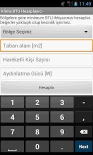 Klima BTU Hesaplayıcı Screenshots 0