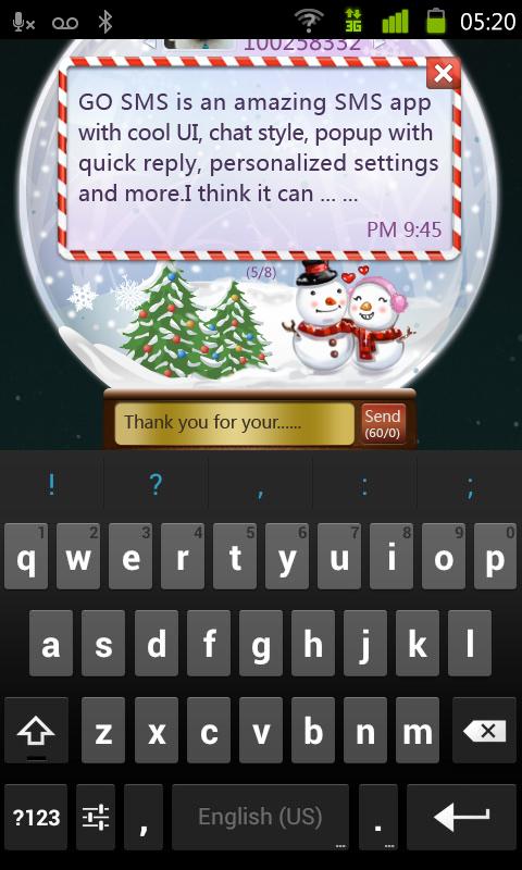 GO SMS Pro Snowlove Popup them - Android Apps on Google Play