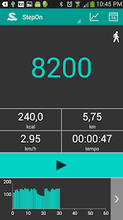 Screenshot dell'applicazione Android StepOn-Pro Step Tracker