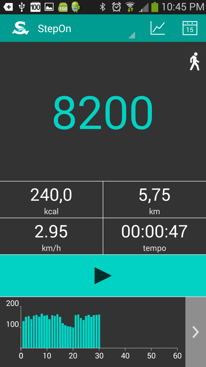 Android application StepOn-Pro Step Tracker screenshort