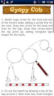Android application Drawing Horses: CartoonProject screenshot