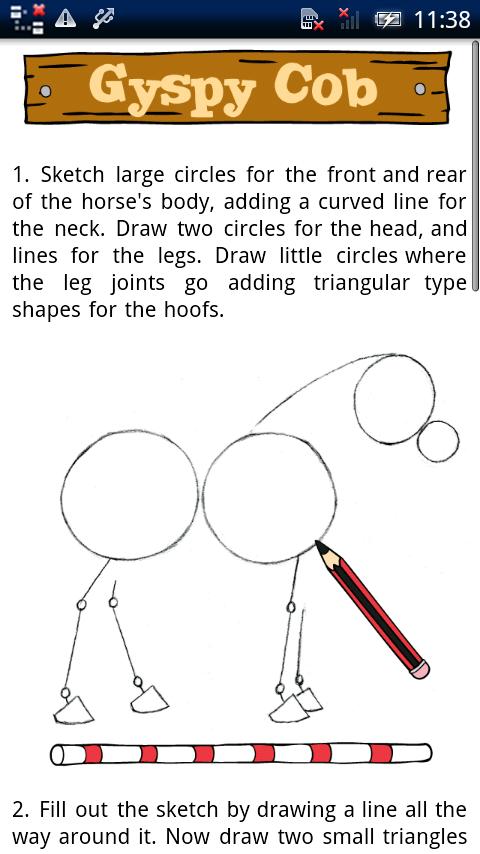 Android application Drawing Horses: CartoonProject screenshort