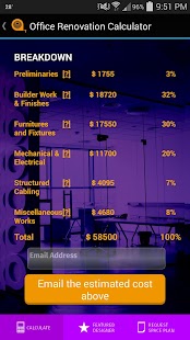 Office Renovation Calculator Screenshots 2