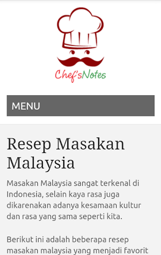 Resep Masakan Malaysia