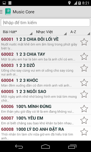 【免費音樂App】Mã Số Karaoke Vietnam (Có lời)-APP點子