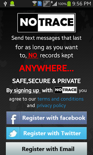 NOTRACE FREE SECRET MESSENGER