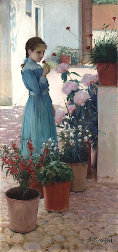 The girl with carnation (Teresa Mirabent Planas)