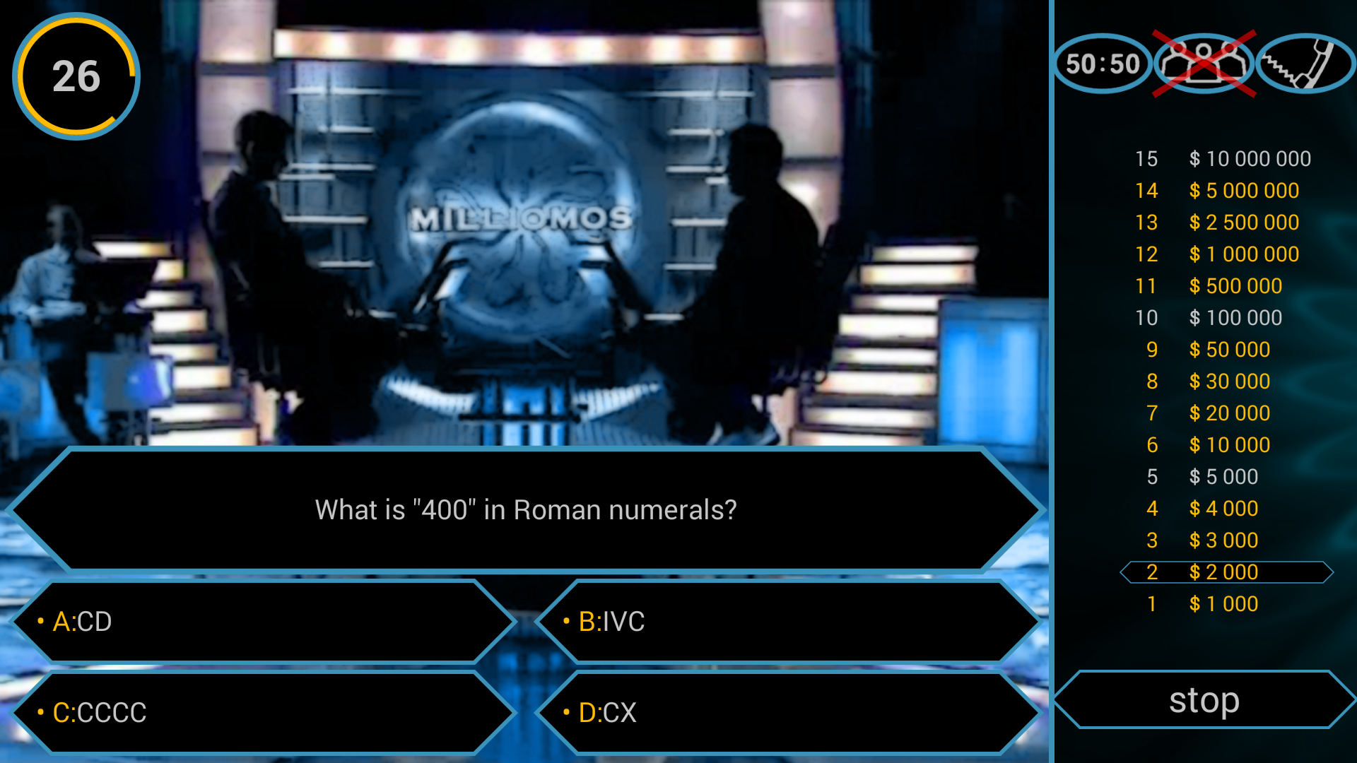 Android application Millionaire Quiz FREE screenshort