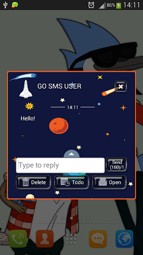 GO短信加强版太空飞船