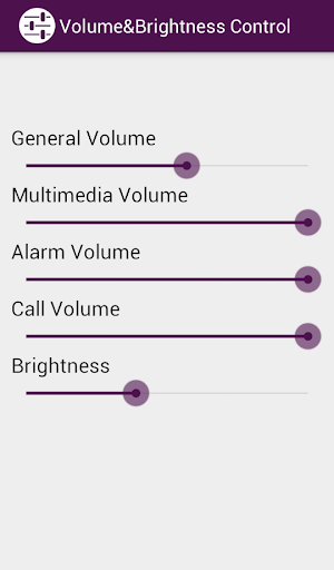 Volume Brightness Control