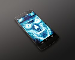 Neon Skull FBI Live Wallpaper APK capture d'écran Thumbnail #2