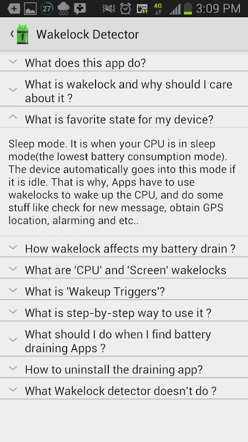 Wakelock Detector-Save Battery - screenshot