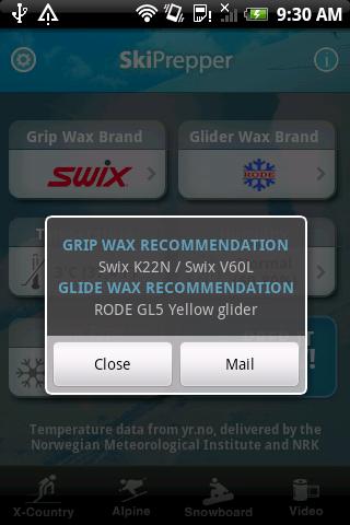 SkiPrepper Screen 3