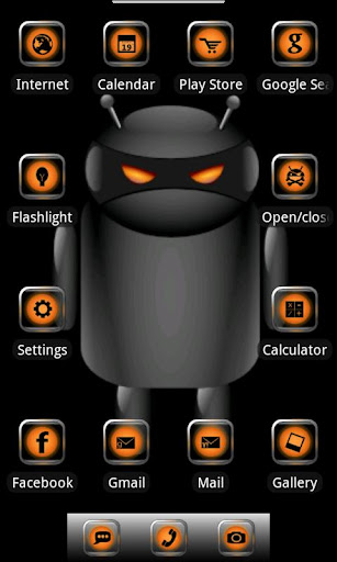 ADW Droid Moonglow Orange