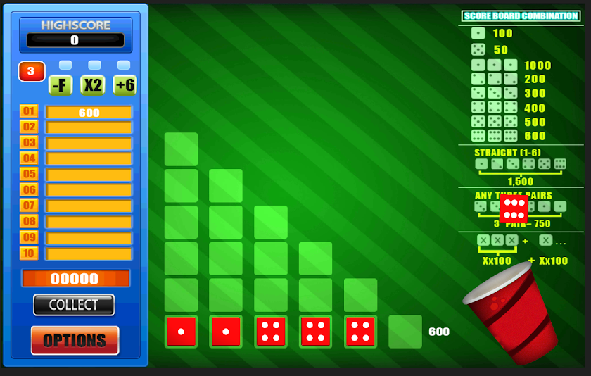 Farkle Online Gambling Game Screen 2