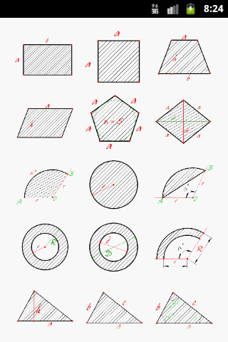 The area of geometric figures.