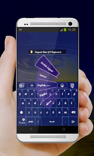 【免費個人化App】優雅的藍色 GO Keyboard Theme-APP點子