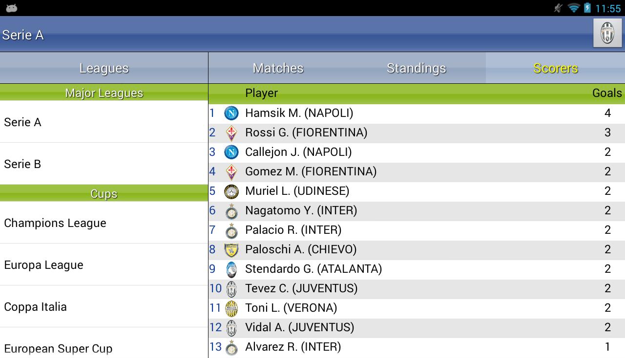 Italian Soccer 2014/2015 - Android Apps on Google Play