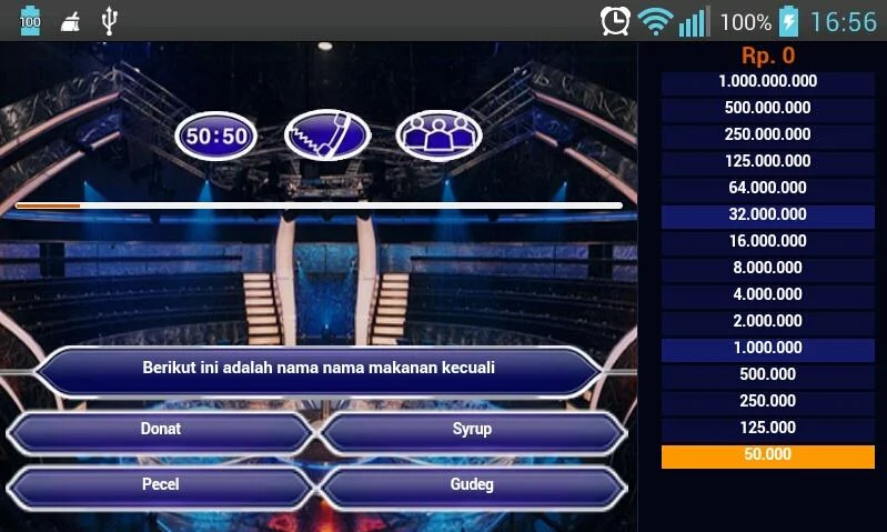 Kuis Millionaire Indonesia - screenshot