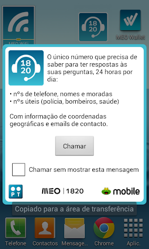 Widget 1820 - Informações